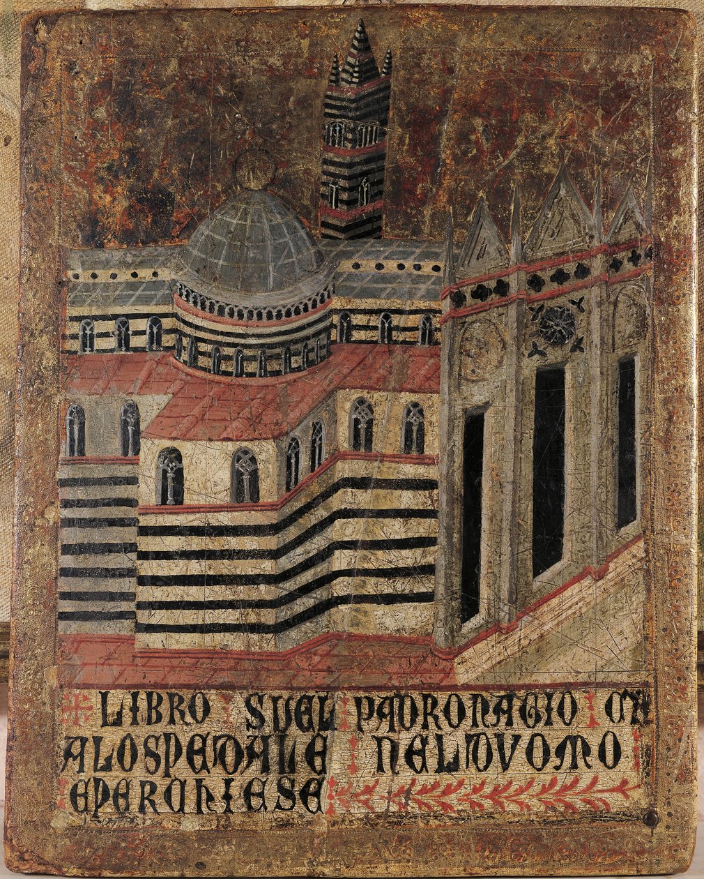 Italy, Siena, cathedral, painting on wood, reproduced on a Biccherna Tablet by (after) Italian School