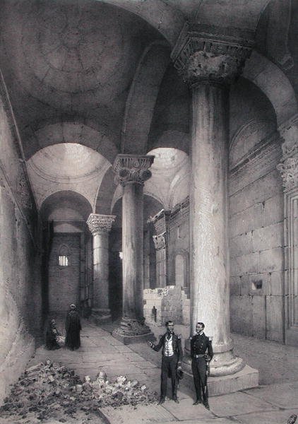 Interior of the Golden Gate in Jerusalem (illustration from 