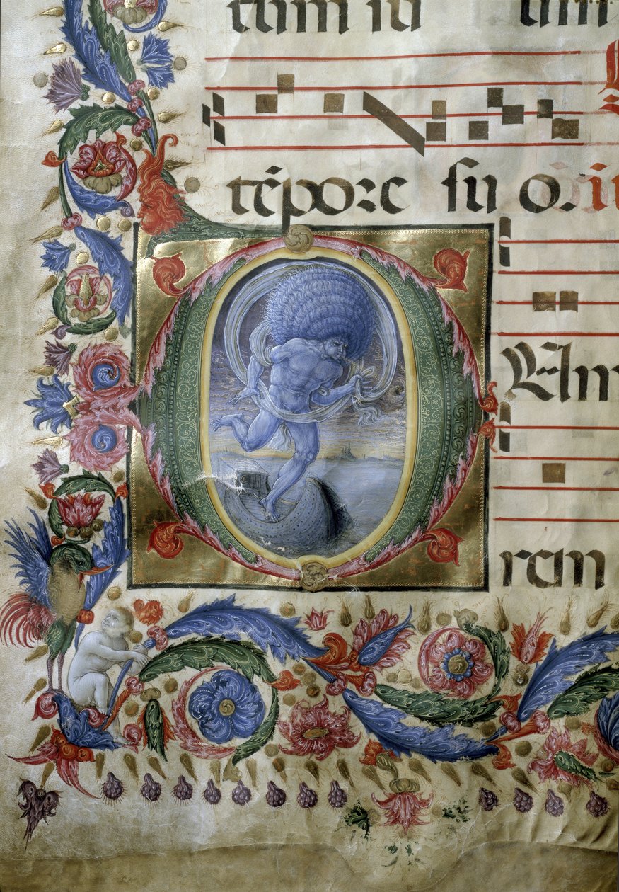 Illuminated page of a gradual by (c.1445 1527) Liberale da Verona