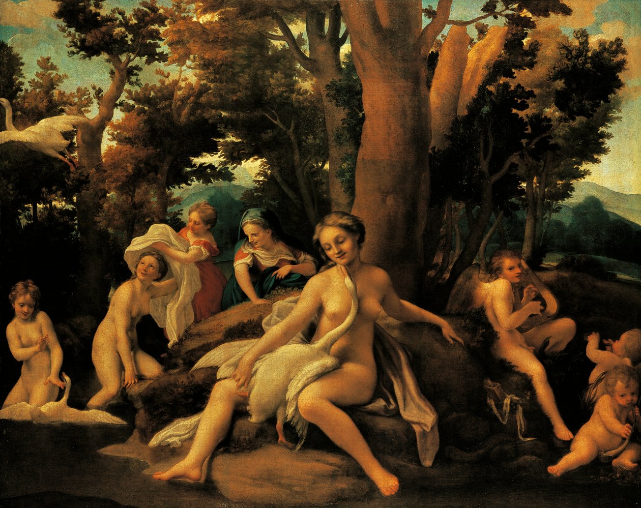Leda by (c.1489 1534) Correggio