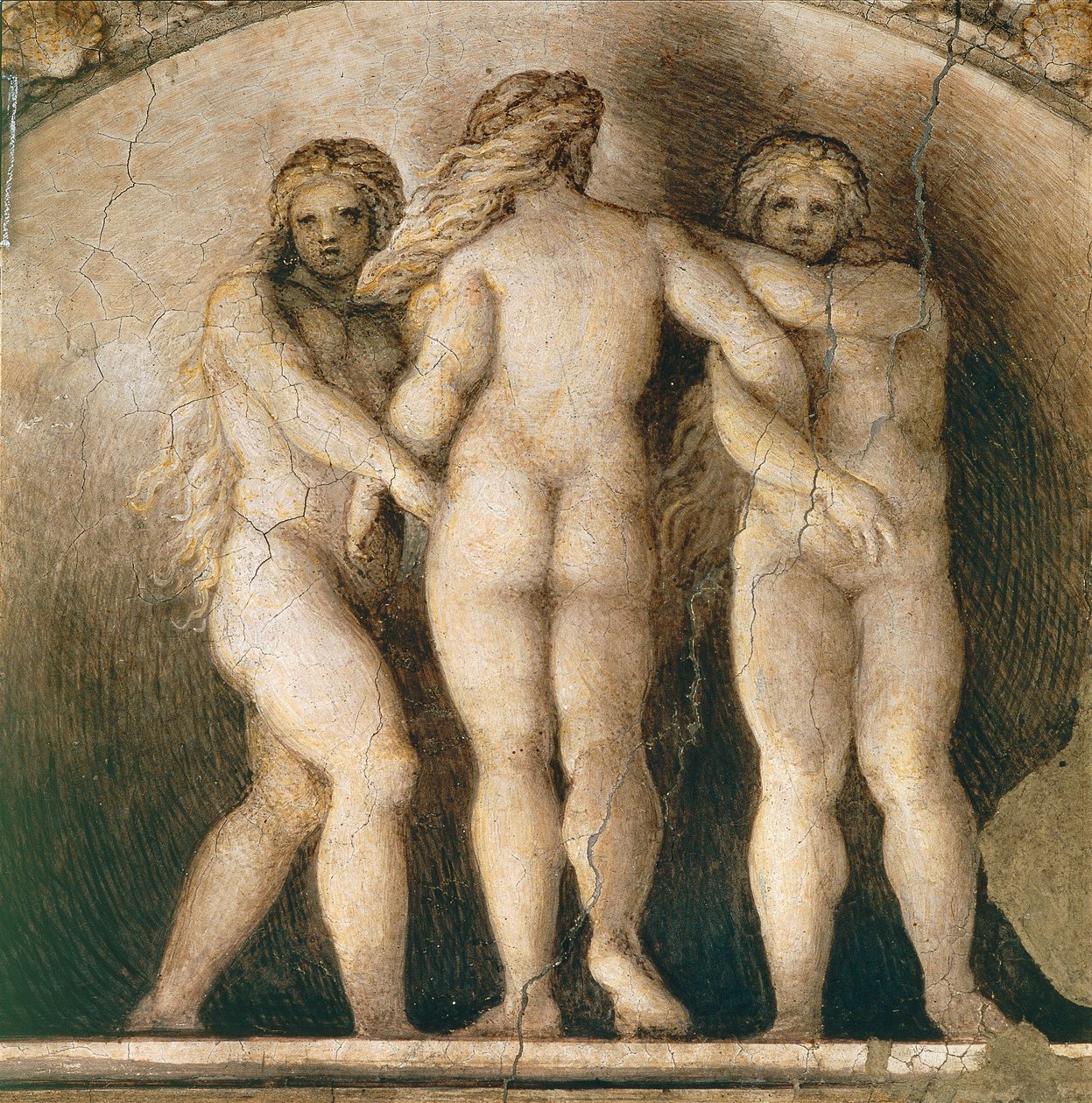 Lunette of three Fates (detail) by (c.1489 1534) Correggio