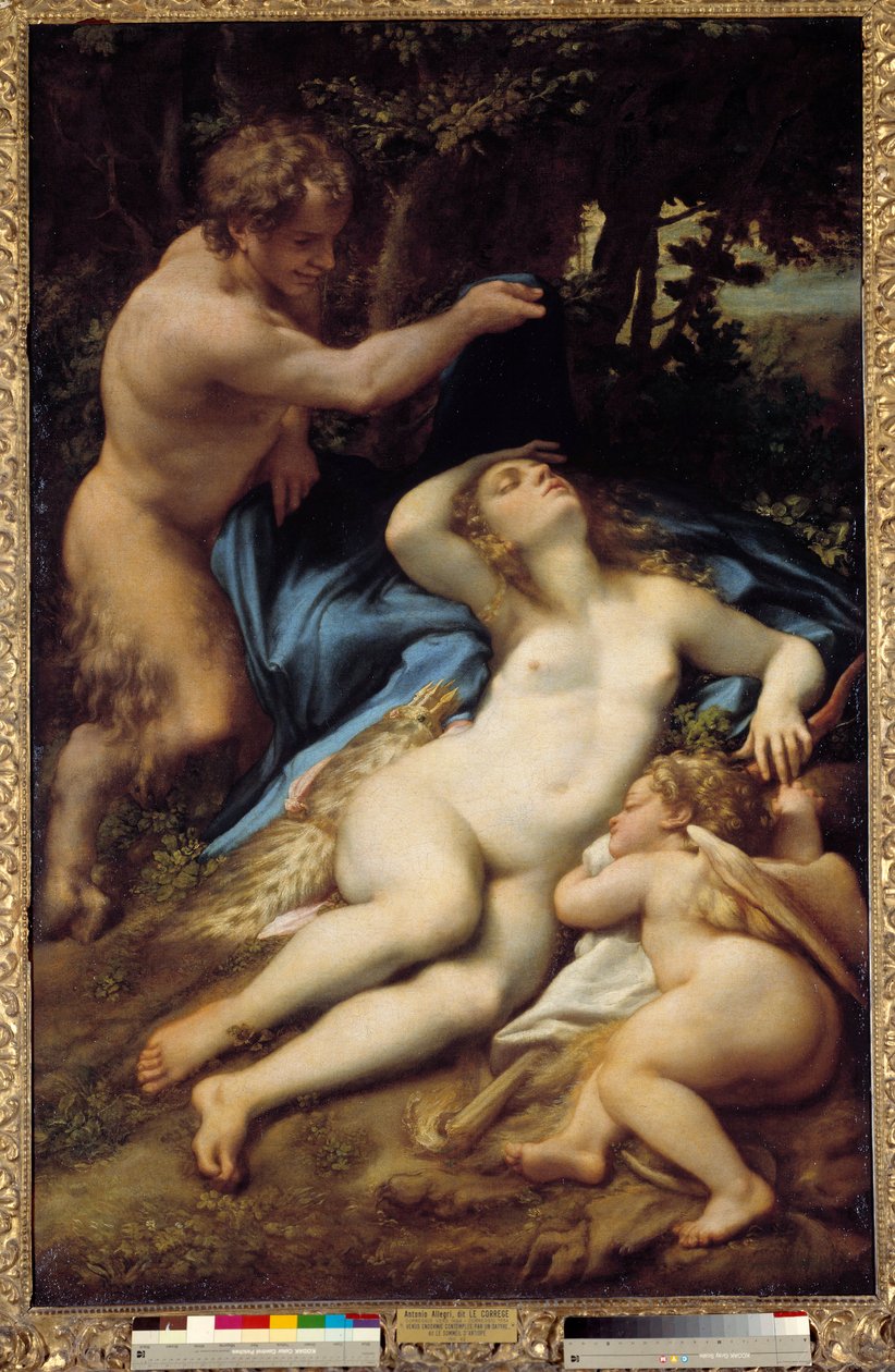 Venus, Satyre and Cupid by (c.1489 1534) Correggio