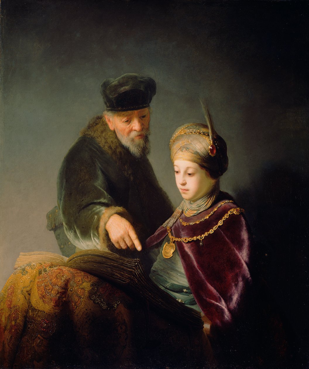 A Young Scholar and his Tutor, c. 1629-30 by studio of Rembrandt Harmensz. van Rijn