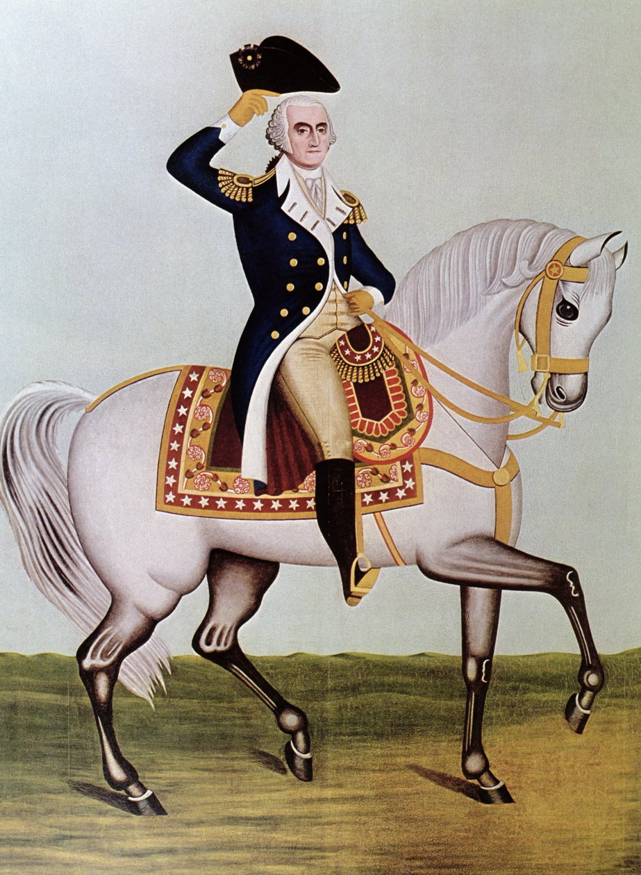George Washington Em Um Cavalo Na Guerra