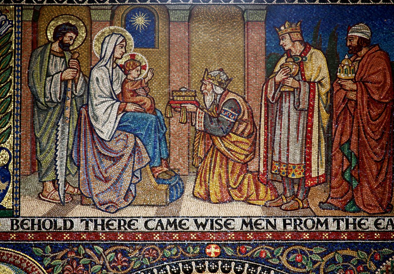 Mosaics, Church of the Sacred Heart and St Catherine, Droitwich, by Frank Peacock and Gabriel Pippet, 1920s by Unknown