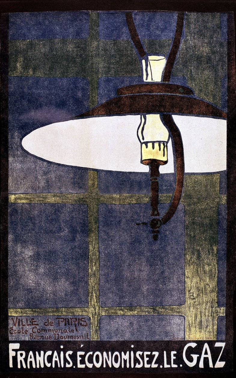 Frenchman, Frenchwoman, save the gas: poster drawn by a child of a Parisian school during the Great War by Unknown