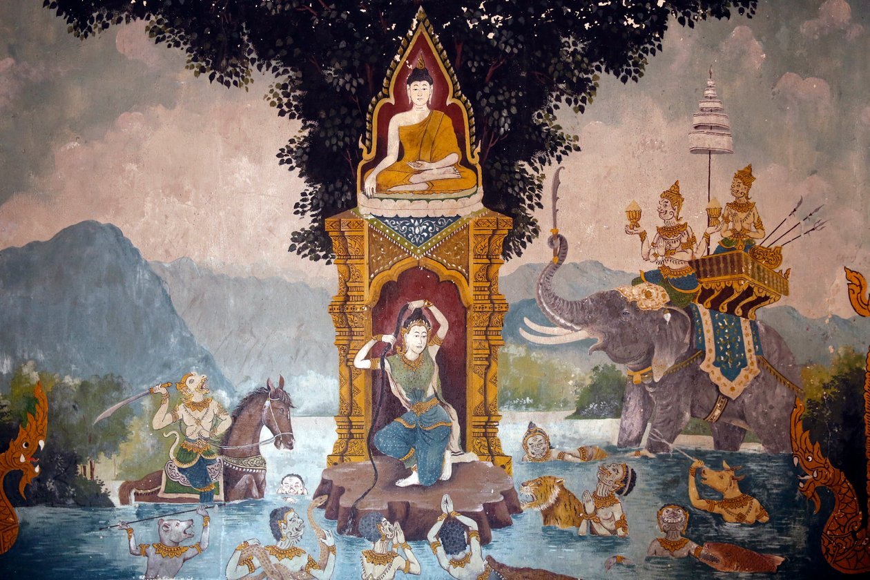 Fresco Depicting a Scene of the Buddha