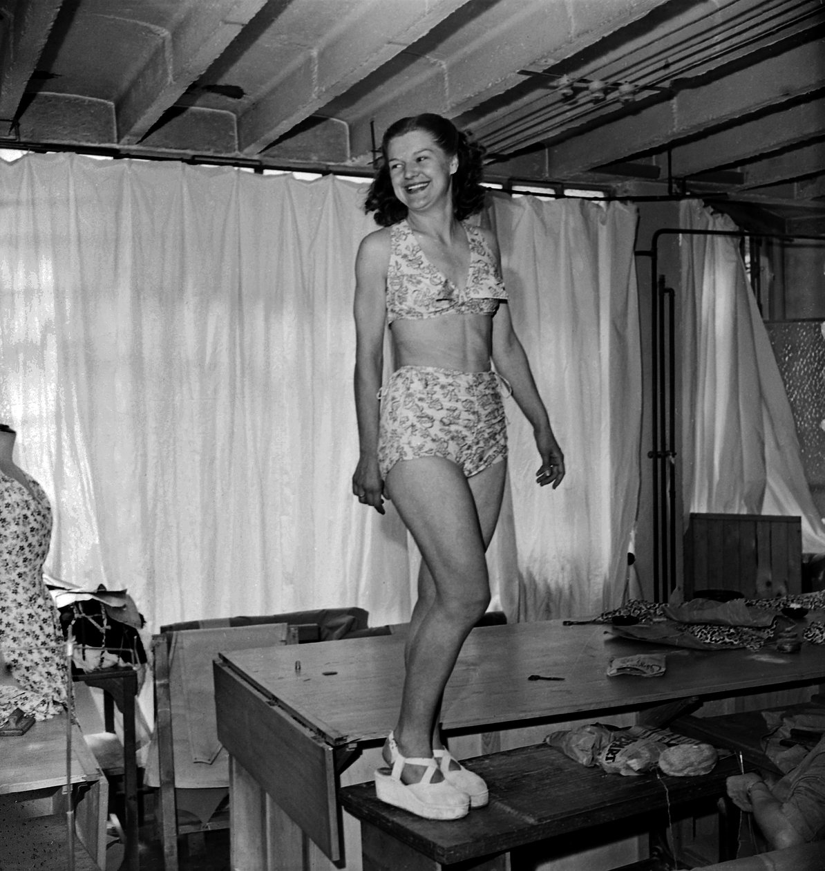 Making of Clothes (Here Swimming Suit) With Plane Canvas, Paris, C. 1947 by Unknown