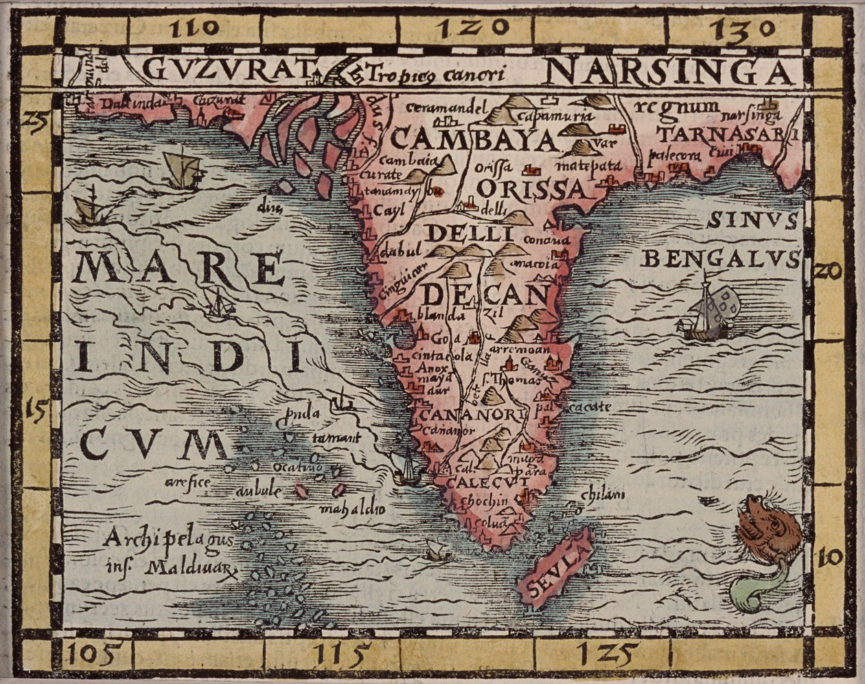 Map of India by Unknown