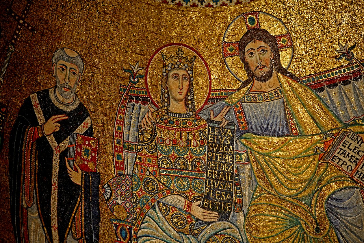 Mosaic in the Apse with Christ and the Virgin Mary by Unknown