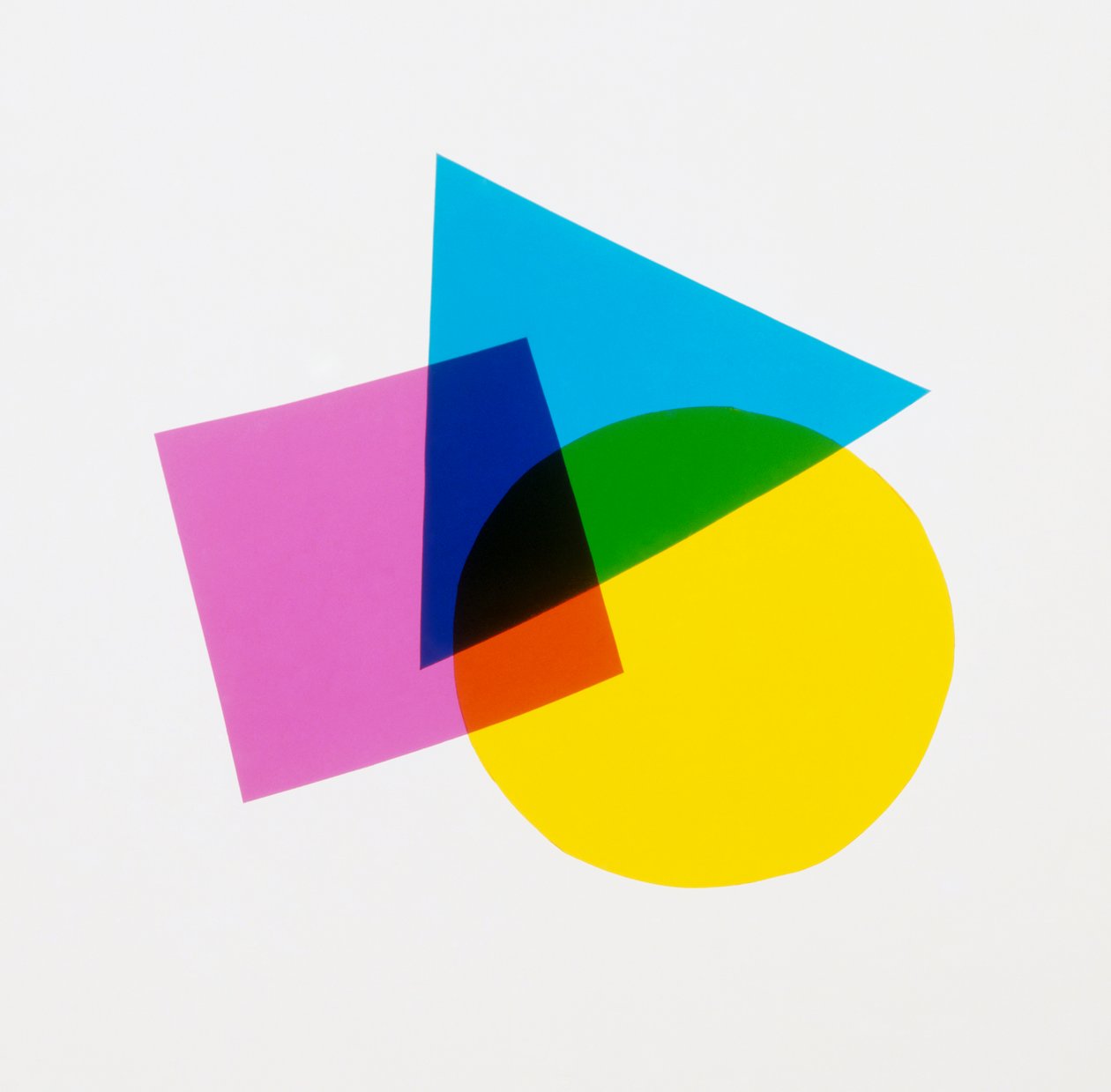 Overlapping Geometric Shapes with Primary and Secondary Colours by Unknown