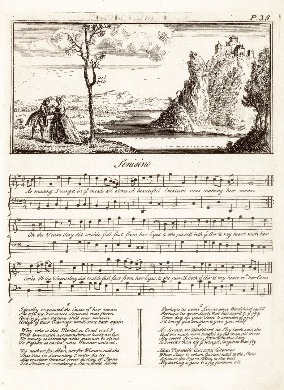 Senesino by Handel, engraving by Unknown