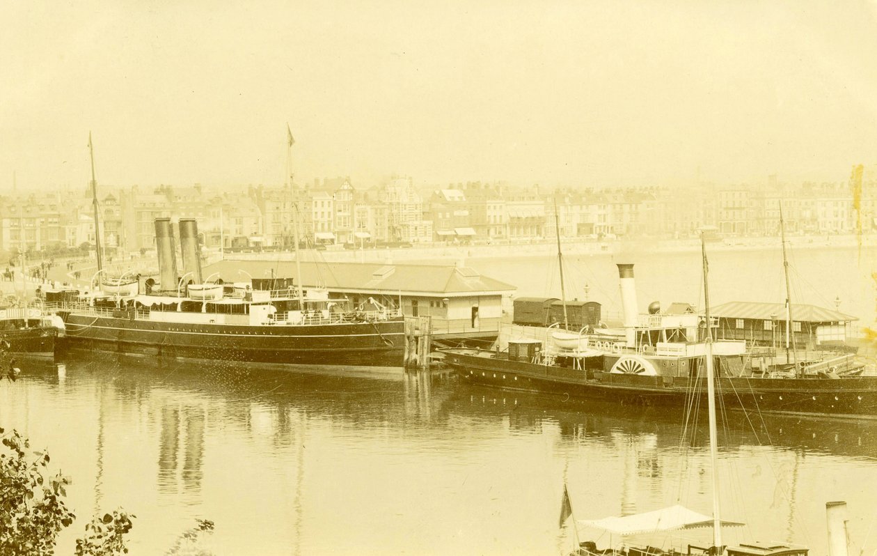 View of Steamships in Weymouth Harbour by Unknown