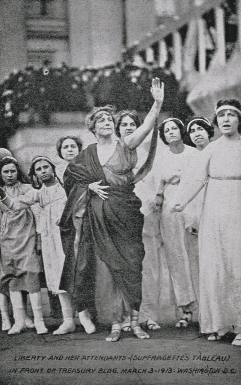 Women and Children Performing in Suffrage Tableau, 3 March, 1913 by American Photographer