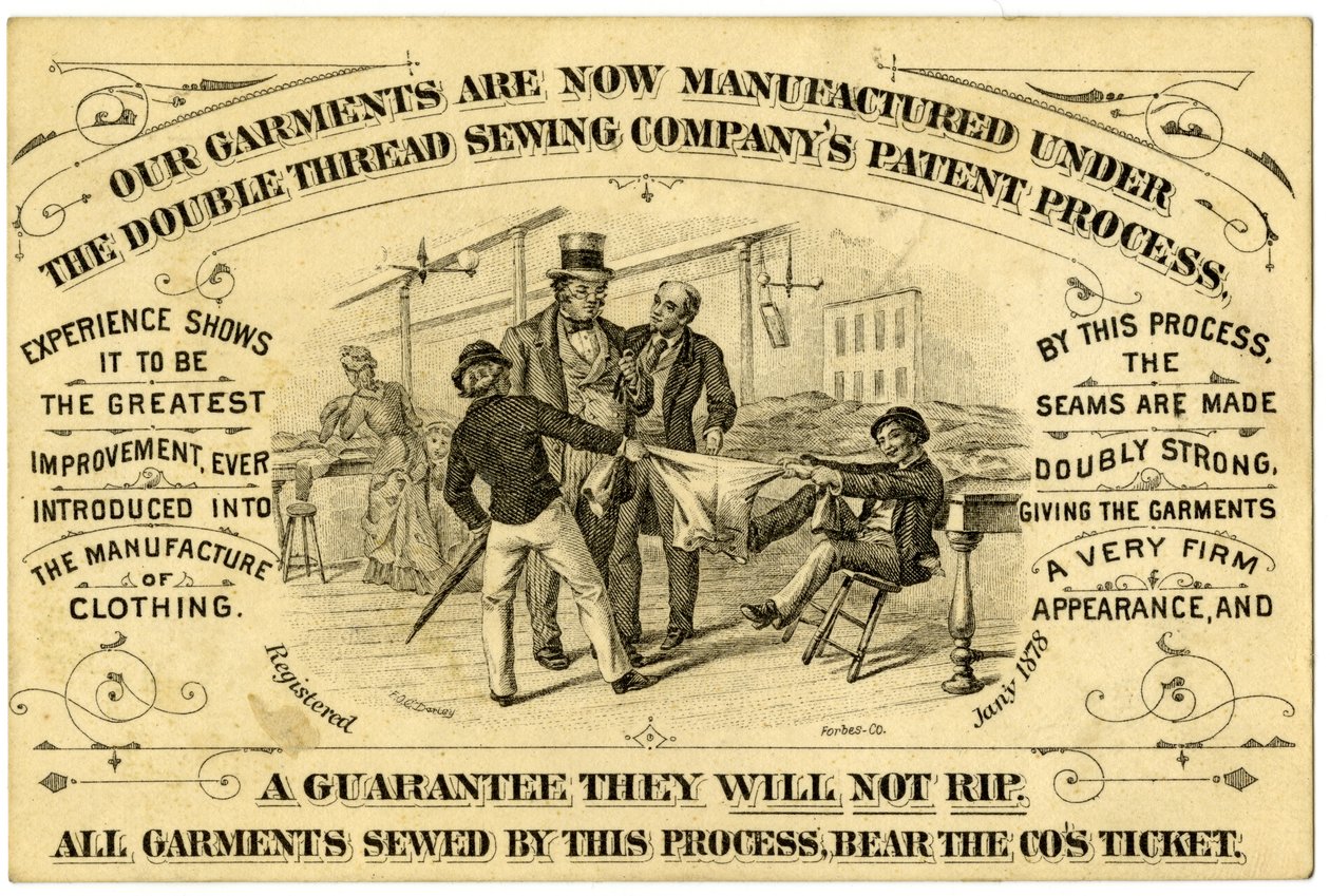 A. Levy Brothers Patents Process, trade card recto by American School