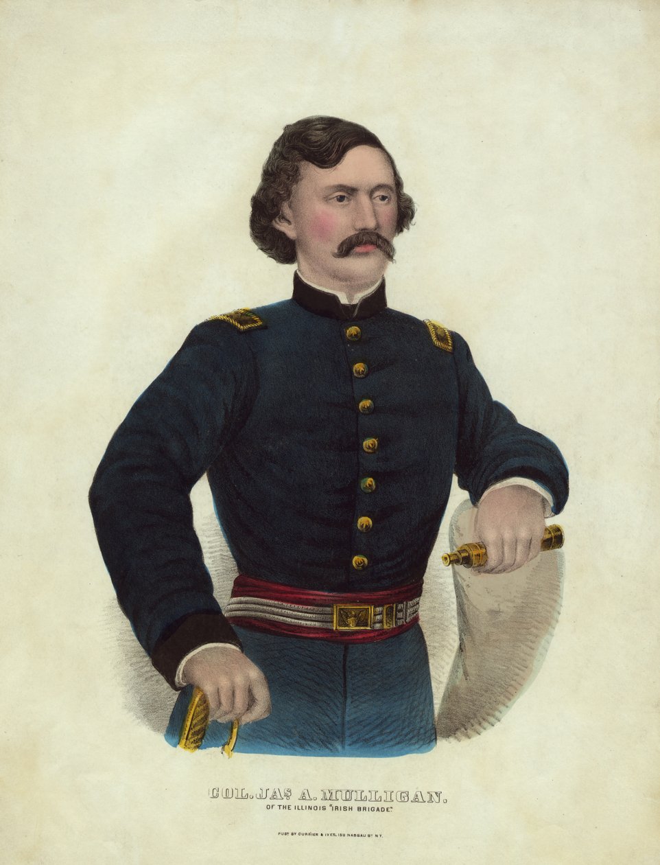 Col. Jas. A Mulligan, of the Illinois Irish Brigade by American School