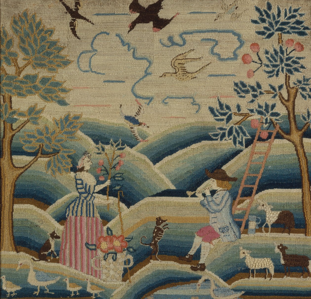 Embroidered Picture by American School