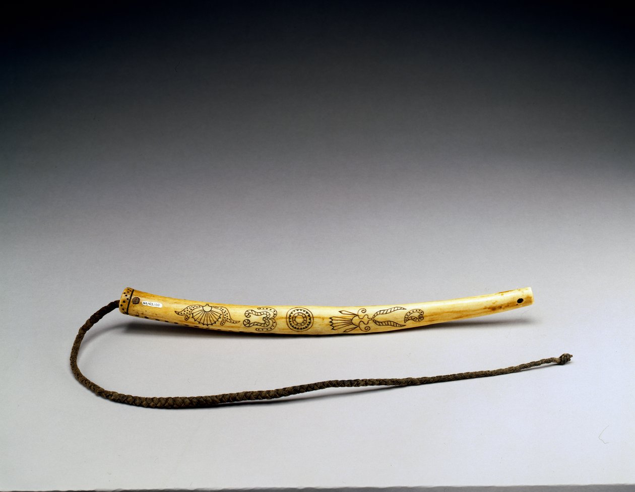 Quirt, engraved elk antler, Crow Nation, c.1840 by American School