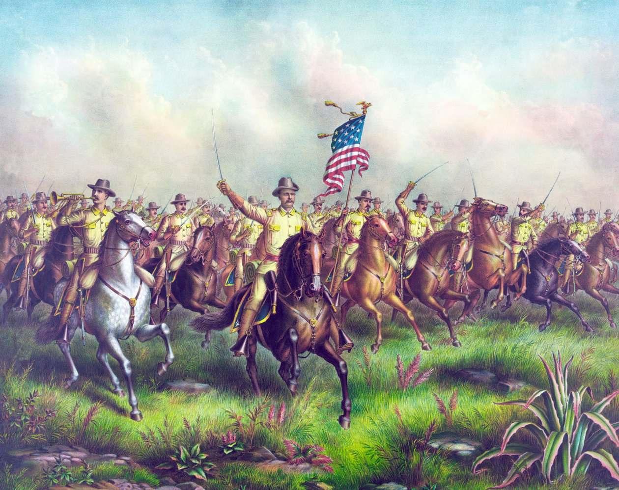 Rough-Riders, led by Col. Theodore Roosevelt, pub. 1898 by American School