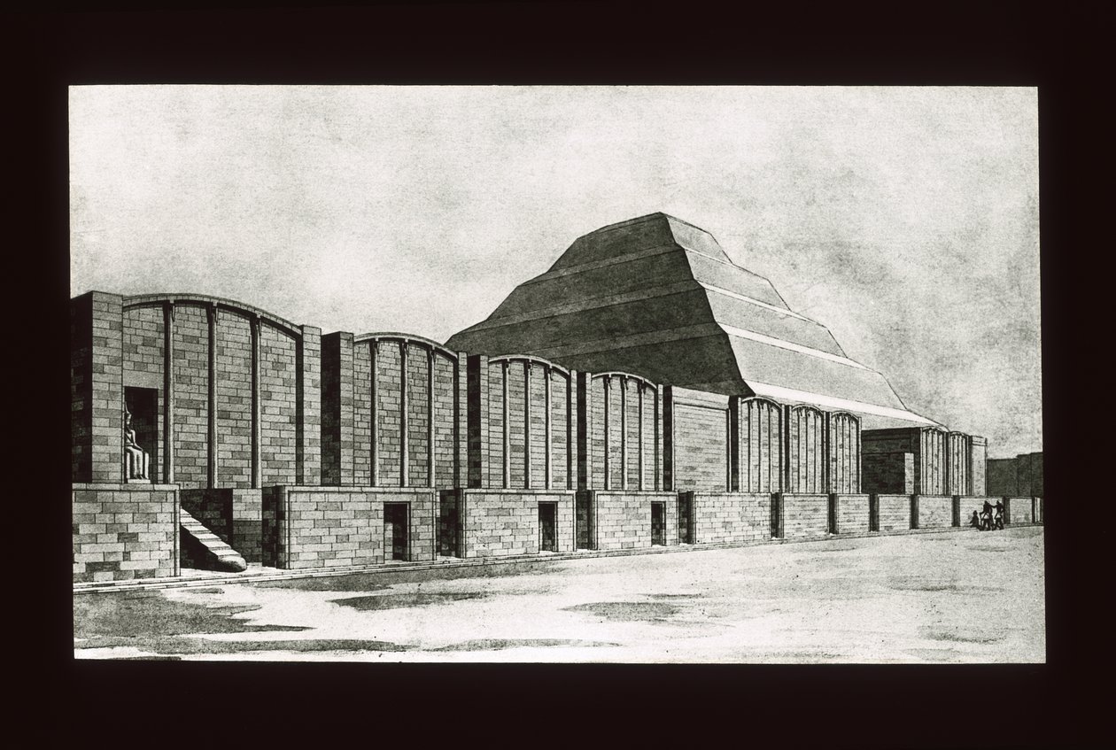 Step pyramid and chapels, Sakkara, 3rd Dynasty by American School
