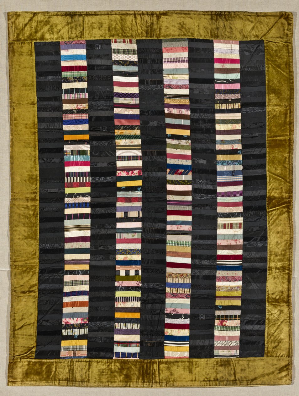 Strippie Quilt, c.1880 by American School