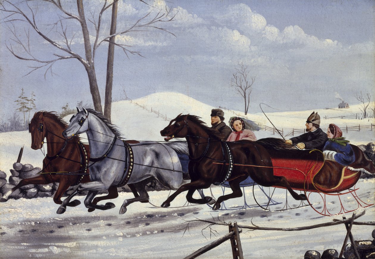 The Sleigh Race by American School