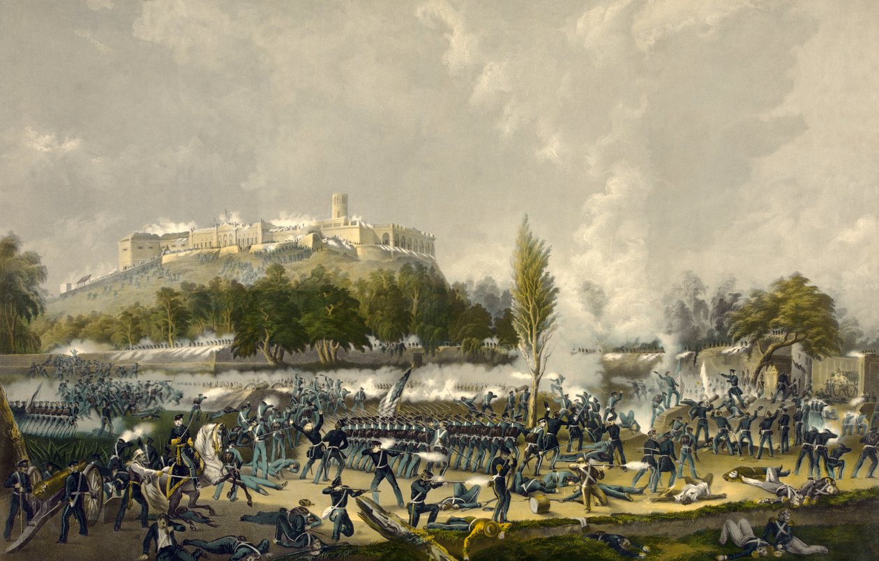 The Storming of Chapultepec, Sept. 13th, 1847 by American School