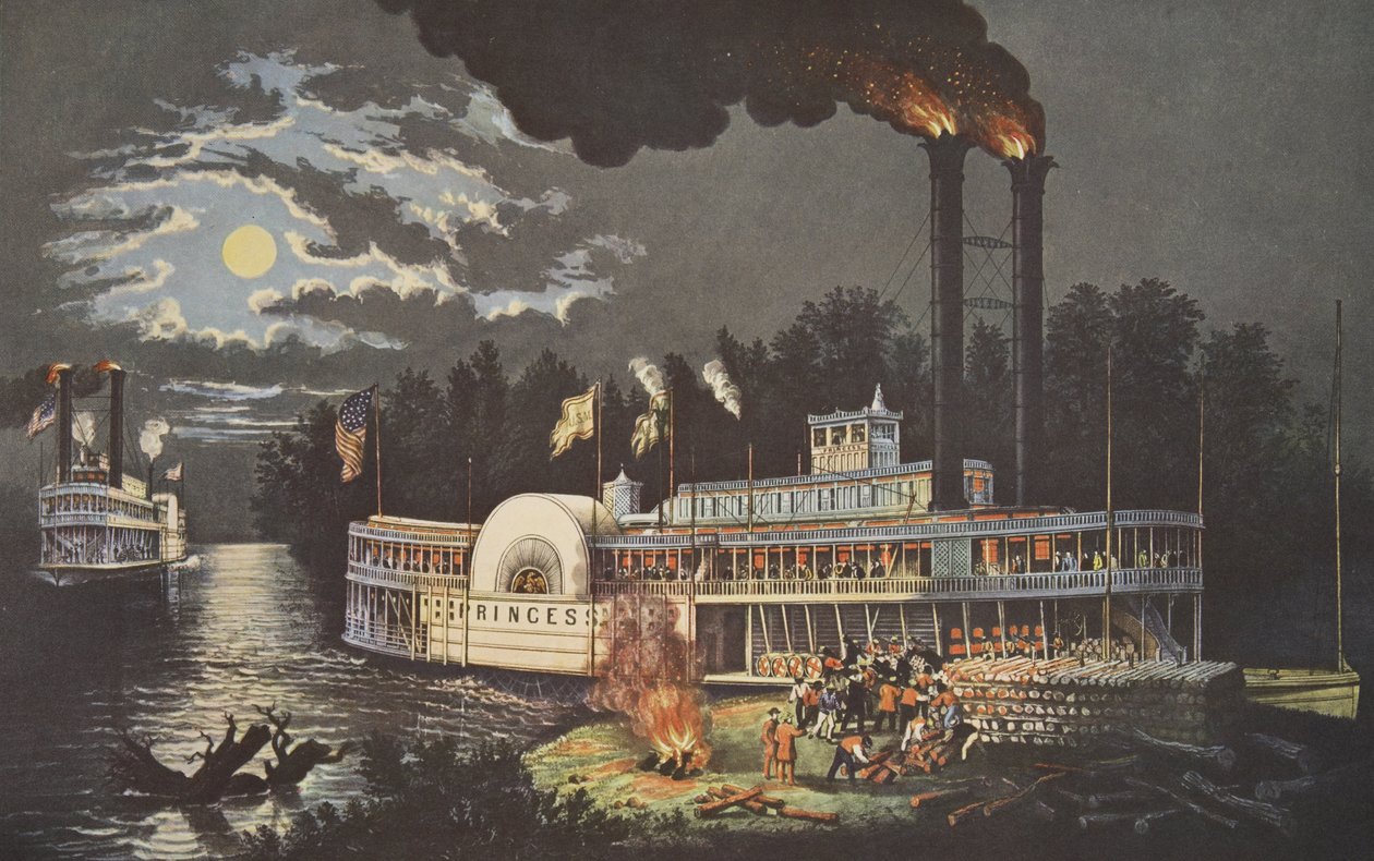 Wooding Up On The Mississippi by American School