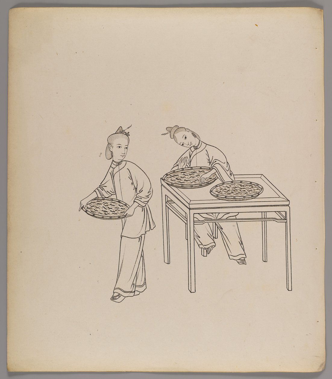 Album of separate leaves: Silk Cultivation and Production by Chinese School