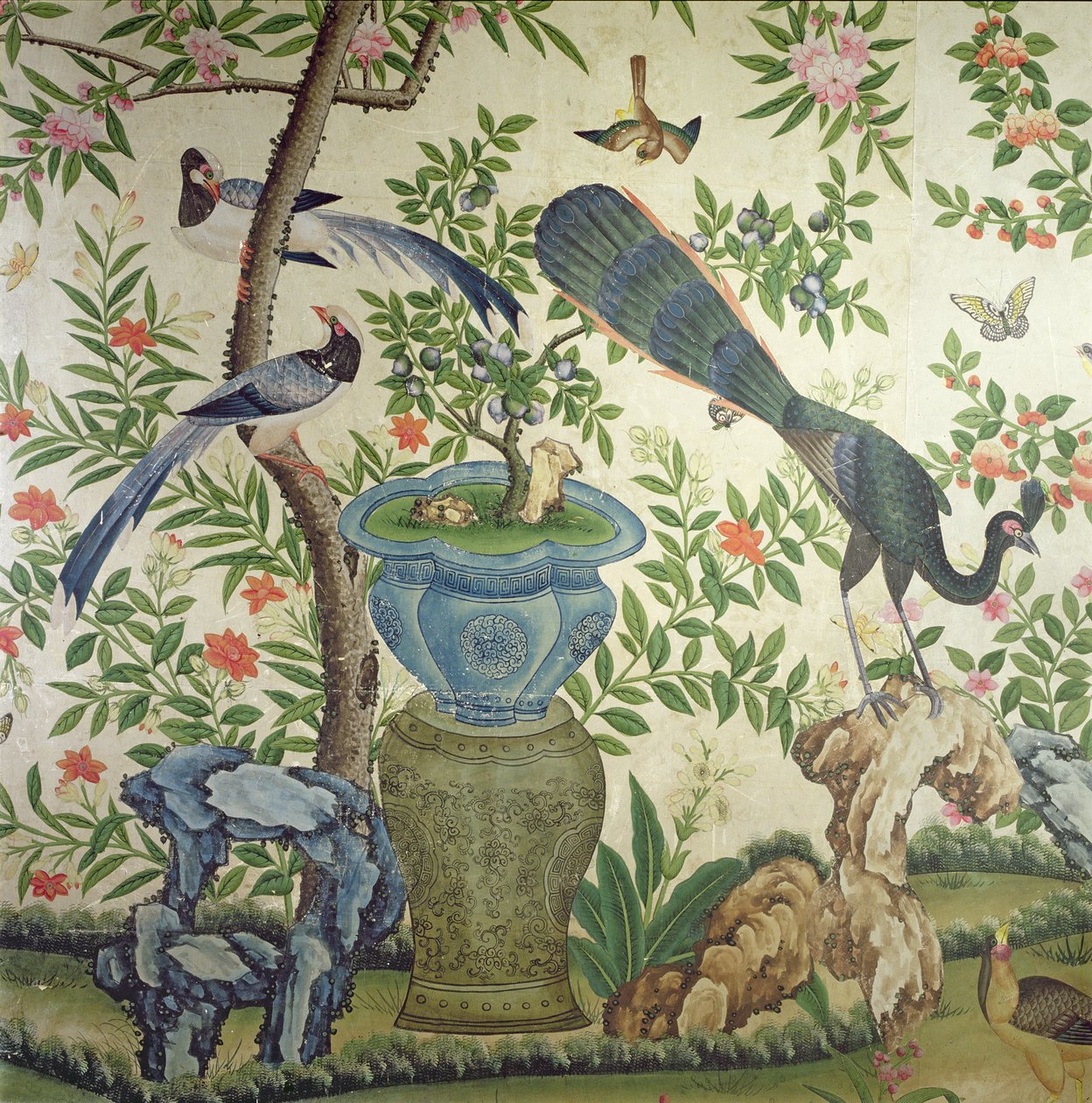 Bird Wallpaper, c.1840 by Chinese School
