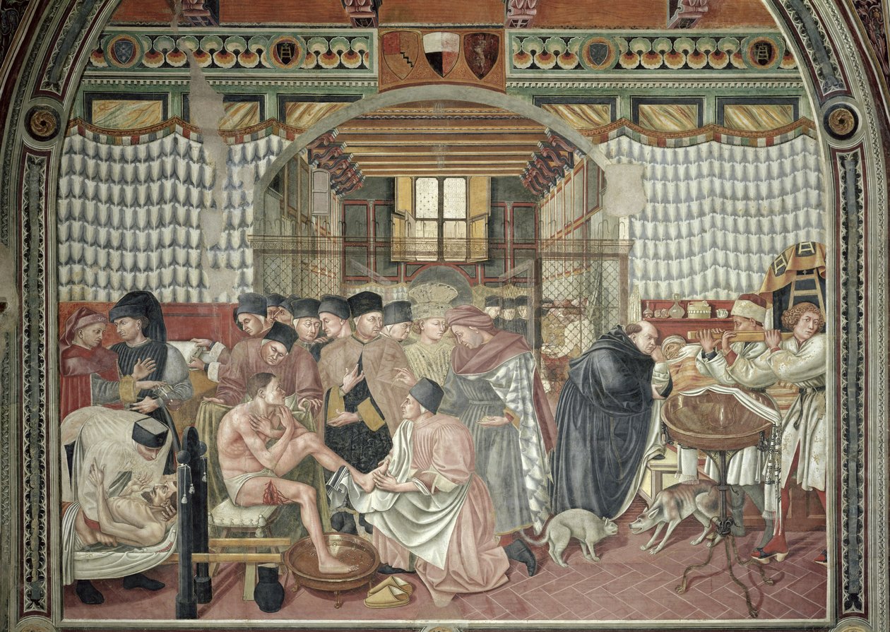Caring for the Sick, 1440-41 by Domenico di Bartolo
