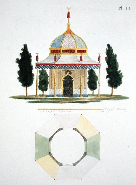 Design for a Hindoo style garden building by Dutch School