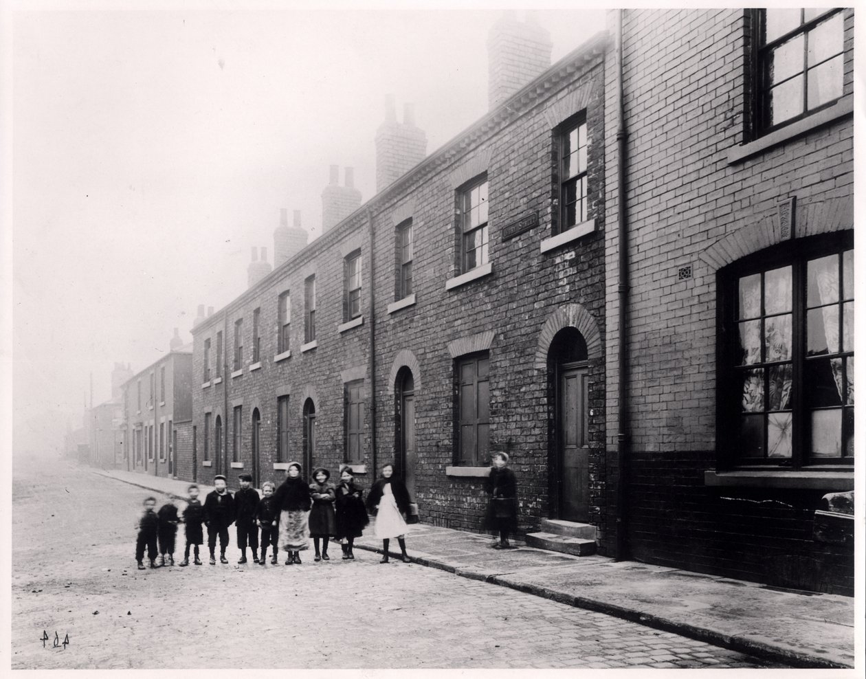Children in Ivory Street, Hunslet, Leeds, December 1901 by English Photographer