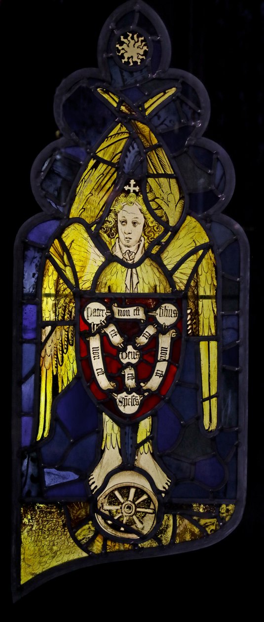 A Seraphim with a Shield Portraying the Emblem of the Trinity by English School