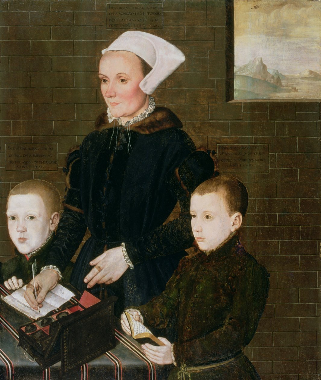 Alice Barnham and her Two Sons Martin and Steven by English School