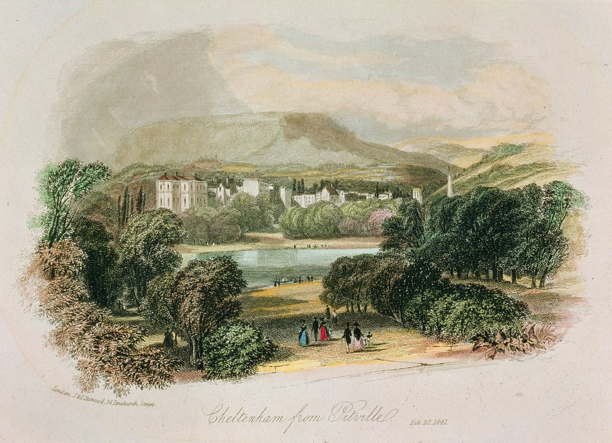 Cheltenham: from Pittville, 1841 by English School