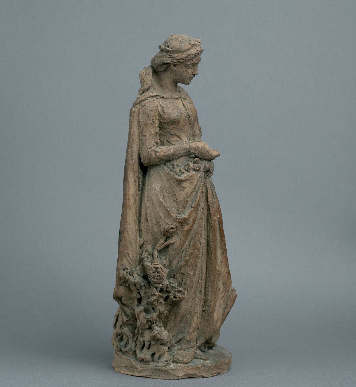 Girl in Medieval Dress, Picking Roses, c.1870 by English School
