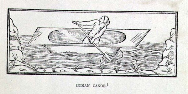 Indian Canoe, from The Narrative and Critical History of America, edited by Justin Winsor, London, 1886 by English School