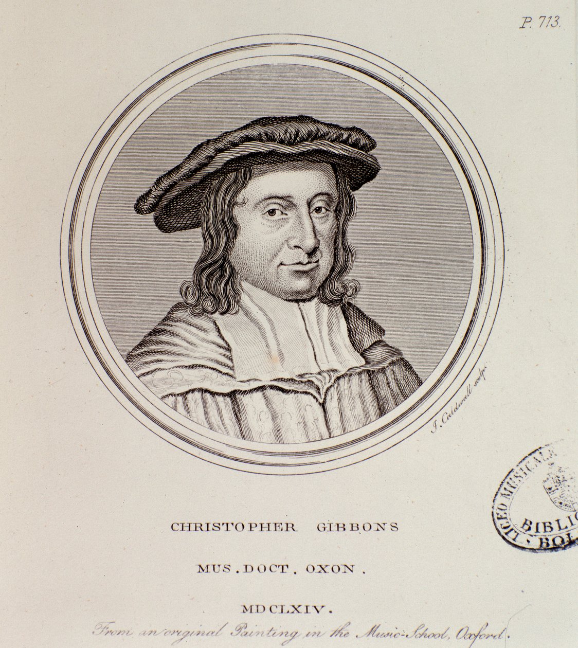 Portrait of Christopher Gibbons, British Composer by English School