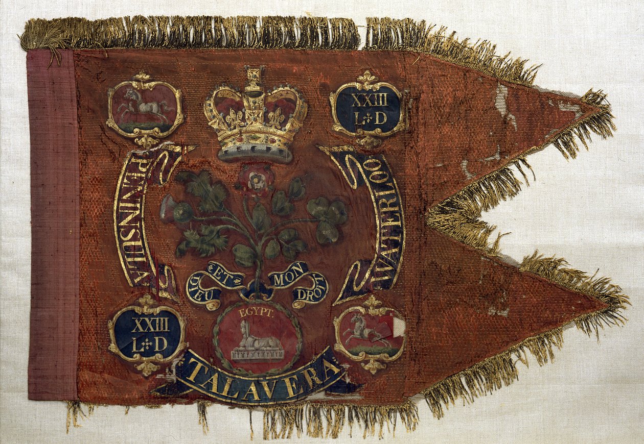 Regimental Guidon of the 23rd Light Dragoons, 1809 by English School