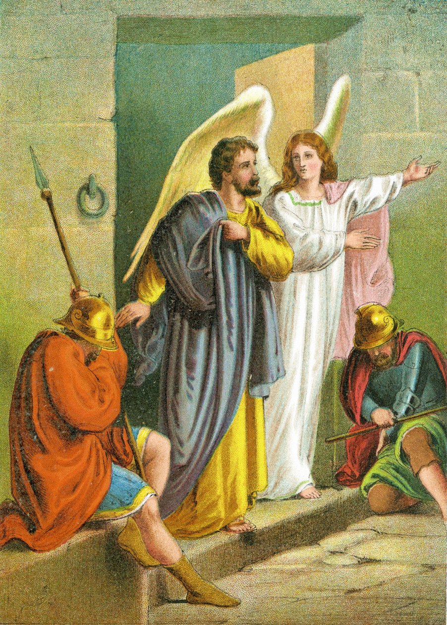 The Liberation of Saint Peter by an Angel, 1870 by English School