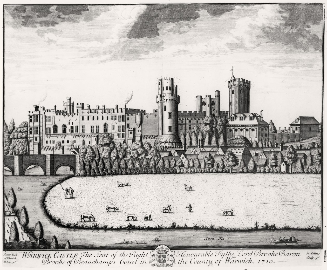 Warwick Castle, the Seat of Lord Brooke, Baron Brooke of Beauchamps Court, 1710 by English School