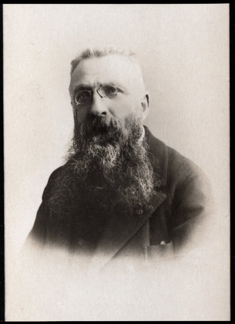 Portrait of Auguste Rodin, French sculptor by French Photographer