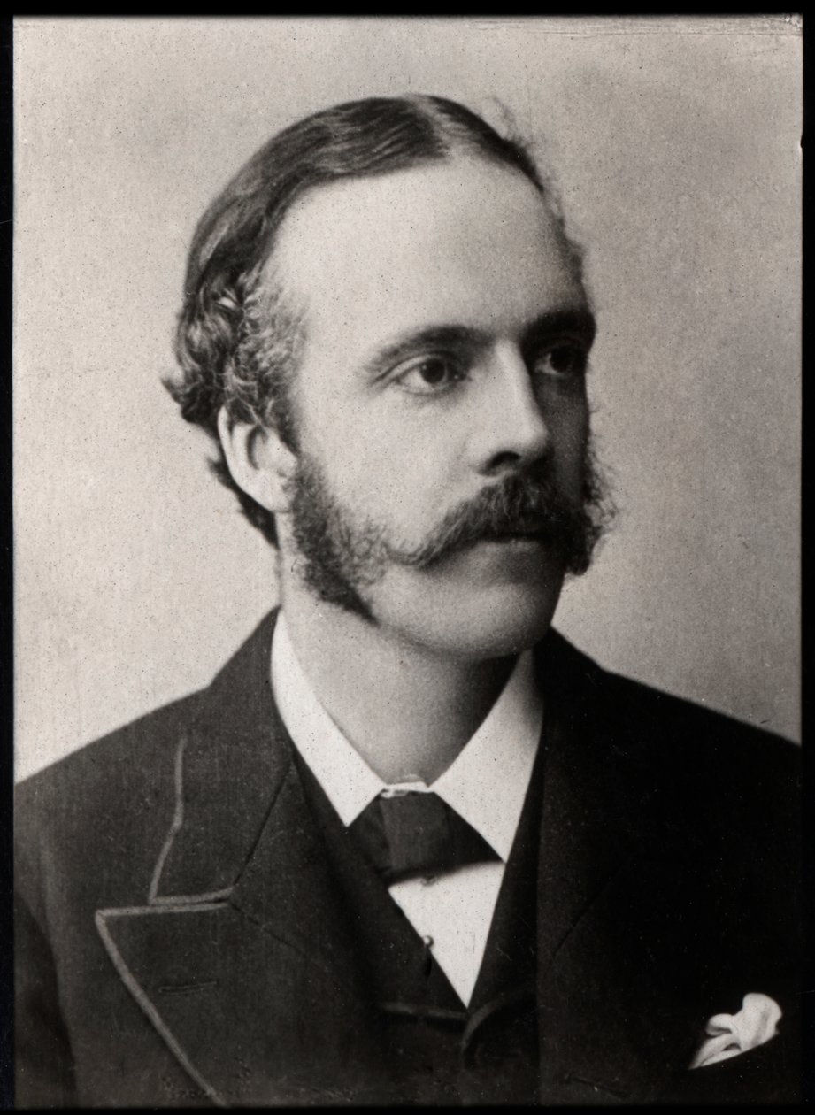 Portrait of Lord Arthur James Balfour (1848-1930), British politician and statesman by French Photographer