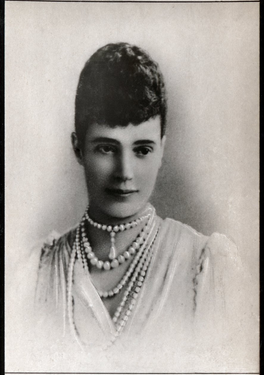 Portrait of Maria Feodorovna (1847-1928), Empress consort of Russia by French Photographer
