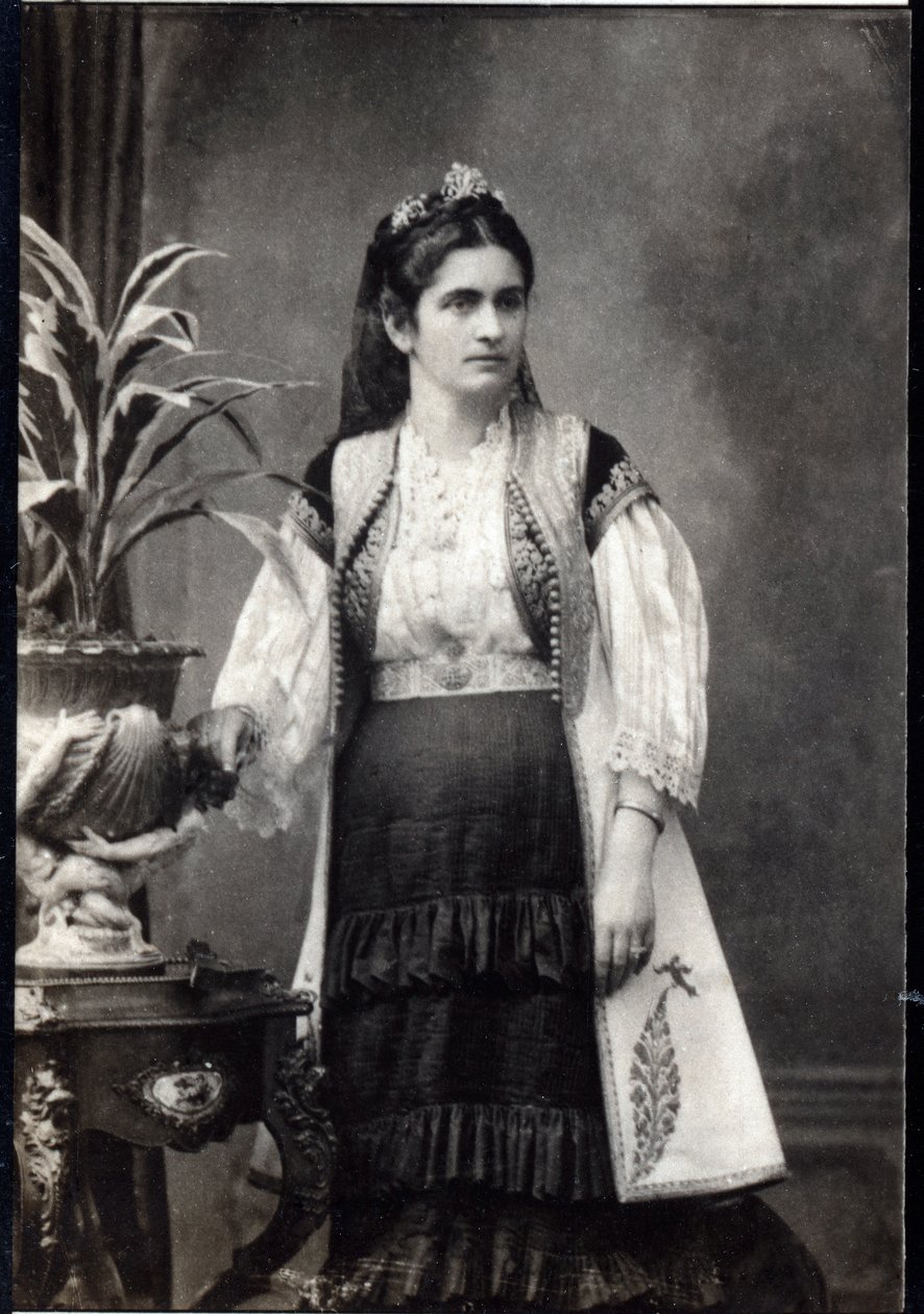Portrait of Milena Vukotic, Princess of Montenegro by French Photographer