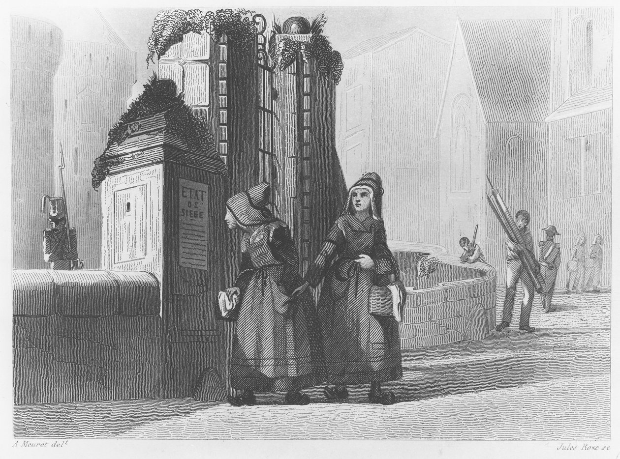 Arrival of the Duchess of Berry in Nantes, 1820 by French School