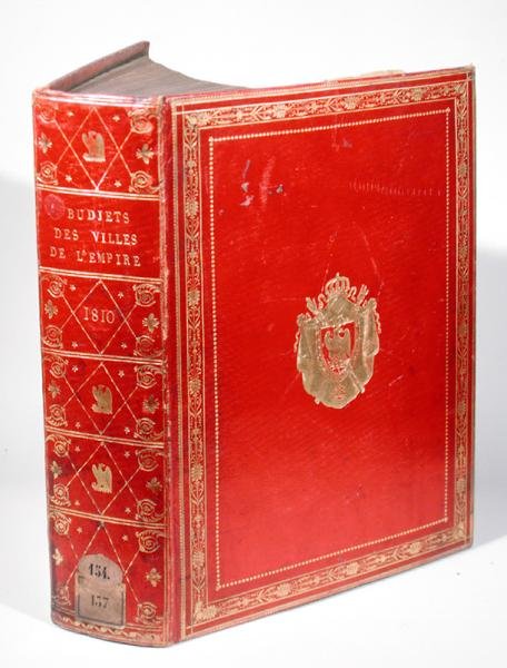 Budgets of Towns in the French Empire, bound with the coat of arms of Napoleon Bonaparte, 1810 by French School