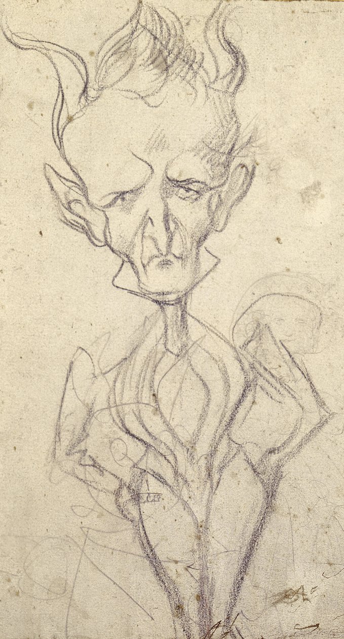 Caricature of Hector Berlioz by French School