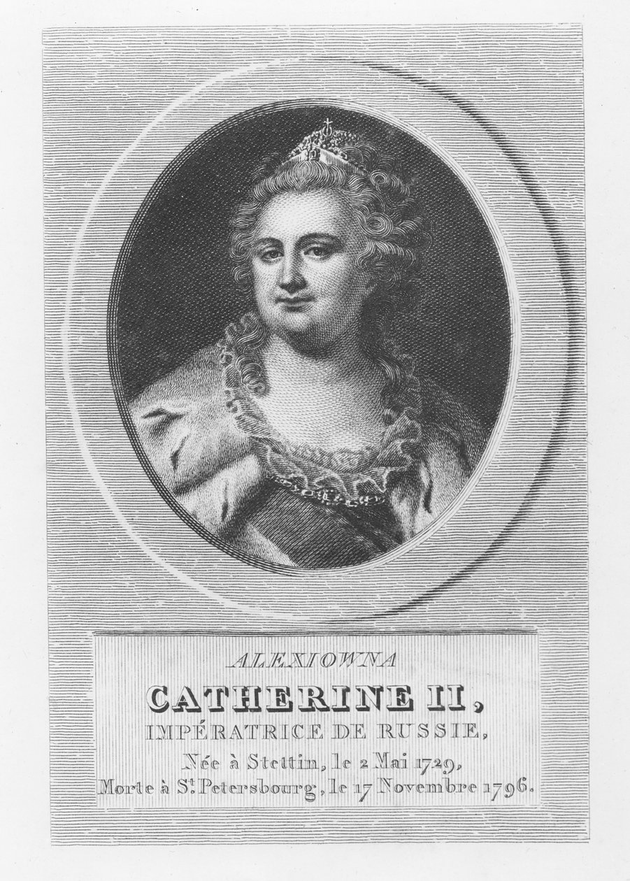 Catherine II of Russia by French School